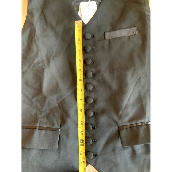 Those Days Black Vest with Satin Lining and Adjustable Cinch NEW WITH TAG Size L - Picture 7 of 8